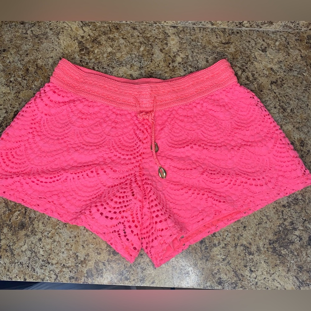 Lilly Pulitzer Neon Pink Claudette Shorts Size Small